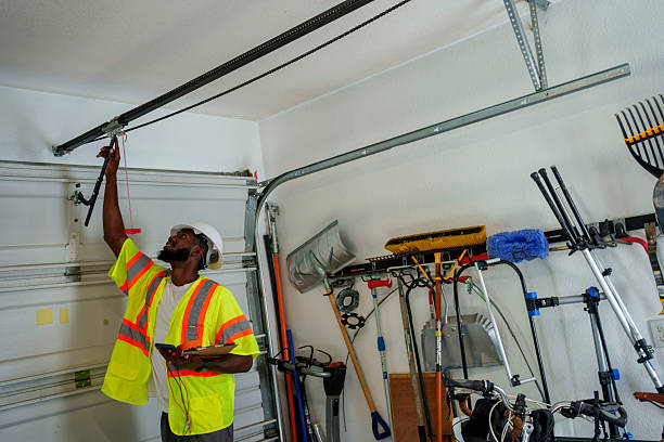Professional Garage Door Panel Replacement technician working in St. Joseph, MN